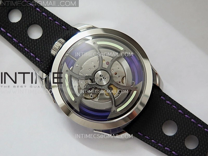 MB&F M.A.D.1.Purple SS K1F 1:1 Best Edition on Black Leather Strap Miyota 821A